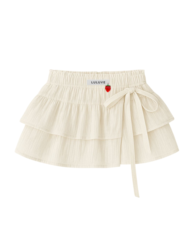 Beige Mini Skirt